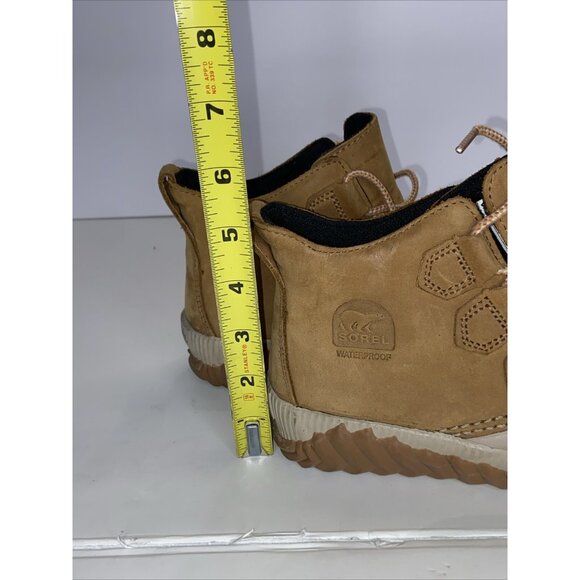 Sorel Women Ankle Duck Boots Out N About Plus Size US 5.5M Elk Tan Brown Suede - Picture 7 of 7